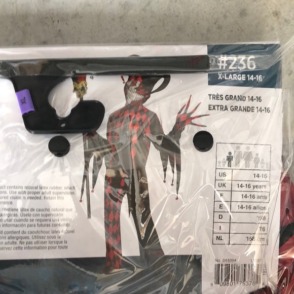 Krazed Jester Children’s Costume! New! - Picture 5 of 5